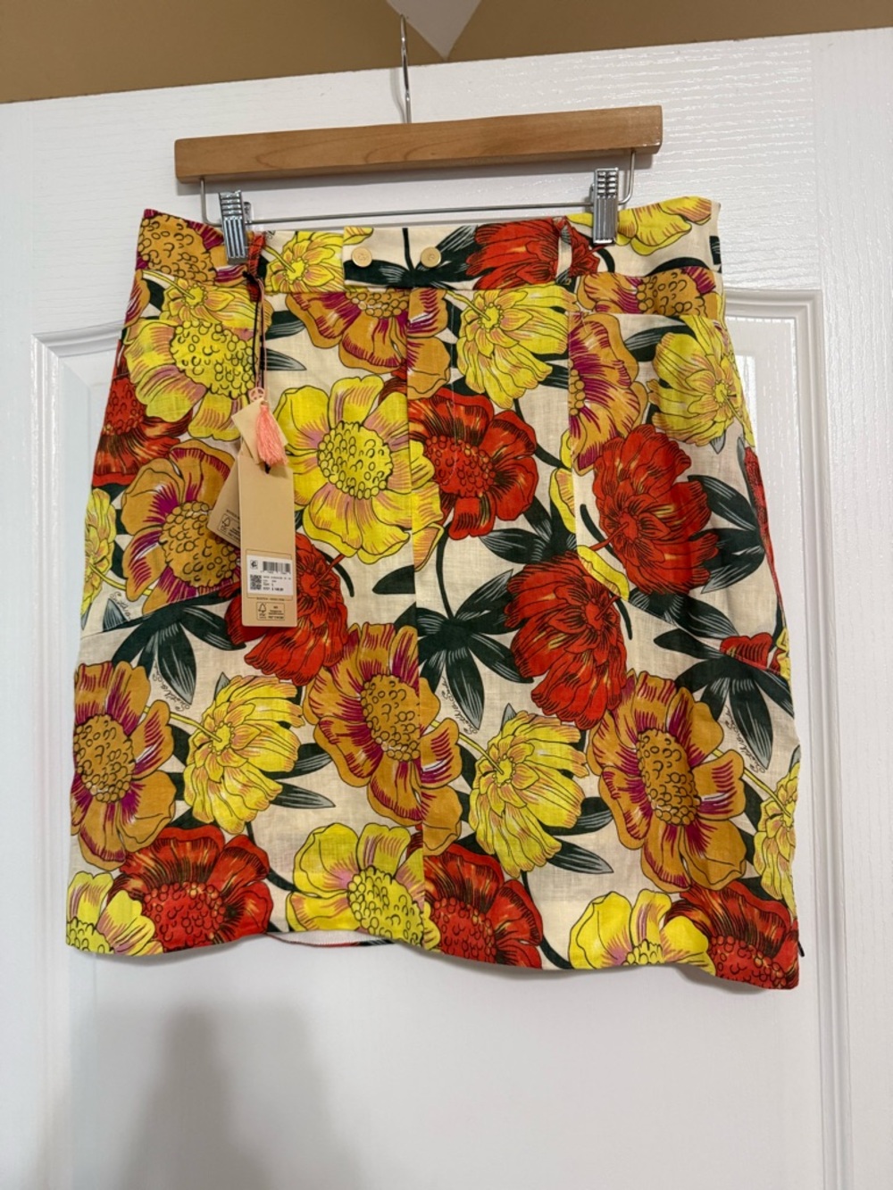Scotch & Soda Floral Mini Skirt - Yellow & Red